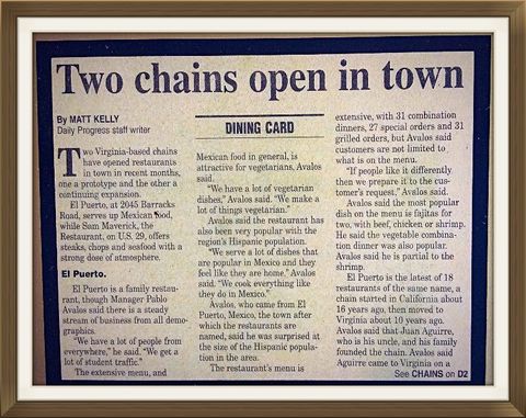 Newspaper clipping: headline